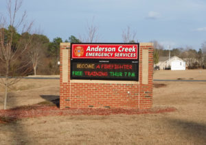 AndersonCreekEMS - Anderson Creek, NC - Advance Signs & Service