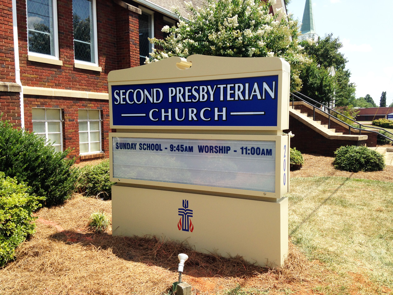 Second Presbyterian Church - Lexington, NC - Advance Signs & Service