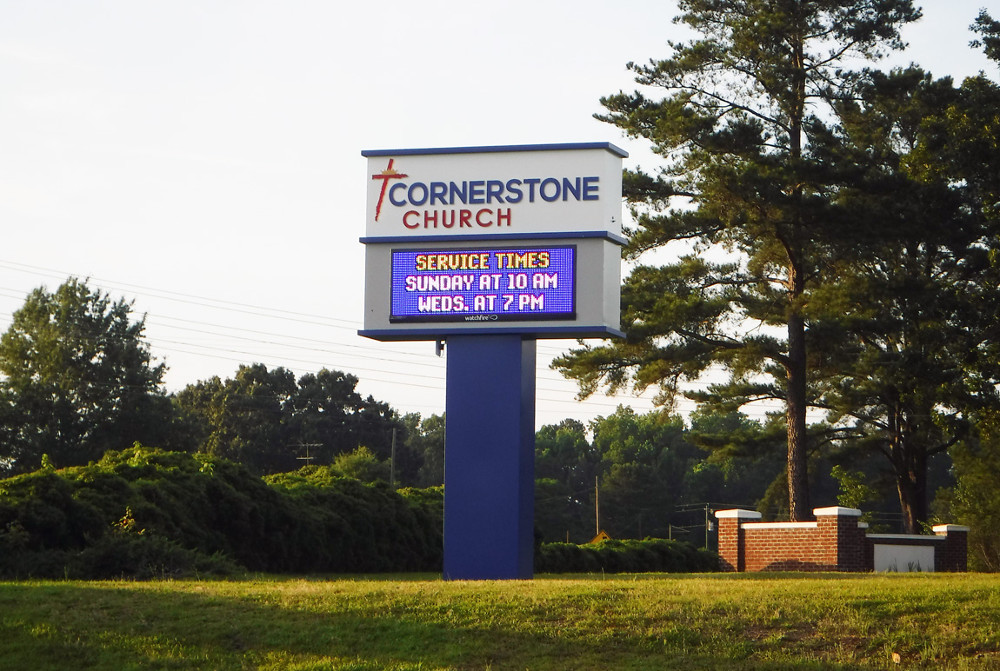 Cornerstone Church – Fuquay-Varina, NC - Advance Signs & Service